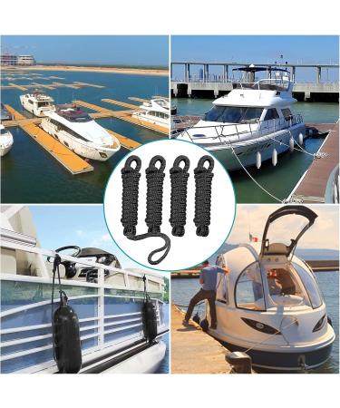 Sailortenx 3/8 x 6FT Boat Fender Lines 4 Pack - Double Braided Nylon Fender Rope with Eyelet Mooring, Black (4PK) - Buy Online on GoSupps.com
