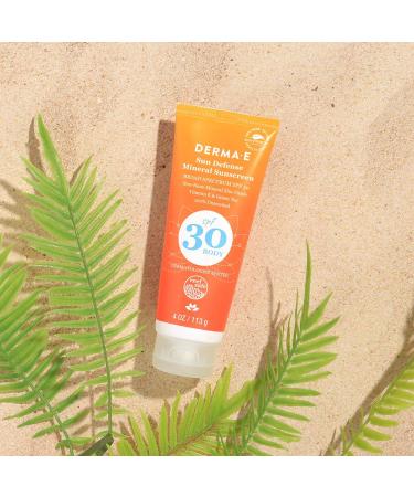 Derma E Sun Defense Mineral Sunscreen SPF 30 - 4 oz | Broad Spectrum Protection - Buy Online on GoSupps.com