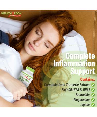 Healthology INFLAMMA-MEND | Inflammation Support | Anti-Inflammatory Supplement | Pain Relief | Reduce Swelling | 60 Soft-Gel Capsules | Fish Oil EPA DHA Curcumin Bromelain Magnesium Lipase - Buy Online on GoSupps.com