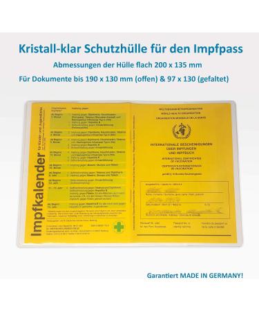 Vaccination Pass Case - Extra Stable Booklet Cover for International Vaccination Certificate - Durable & Protective for Adults & Children (Made in Germany) - Buy Online on GoSupps.com