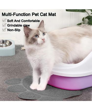 ExeQianming Pet Mat - Claw Shape Feeding Mat for Dogs | 30x37 cm Gray | Ideal for Drinking & Eating - International Shipping Available - Buy Online on GoSupps.com