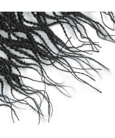 18 Inch Wavy Senegalese Twist Crochet Hair Braids - Synthetic Extension 6 Packs 1B | Curly Twist Braiding Hair with Wavy Ends - Buy Online on GoSupps.com