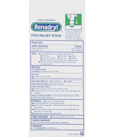 Benadryl Extra Strength Itch Relief Stick 6 Count 0.47 Fl Oz - Pack of 6 | Fast Relief - Buy Online on GoSupps.com