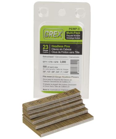 GREX P6/MP-3 23 Gauge Multi-Pack Headless Pins (3 000 per box) by Grex Power Tools Original version