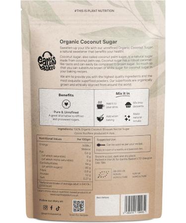 Earths Basket Organic Coconut Sugar 500g for drinks desserts & baking. - Buy Online on GoSupps.com