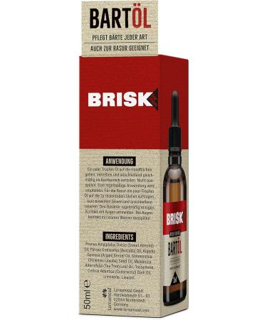 Brisk 2in1 Beard Oil for Men | Organic Tea Tree Oil | 50ml - Softens Beard & Nourishes Skin | Non-Greasy Facial Care & Shaving Solution - Buy Online on GoSupps.com