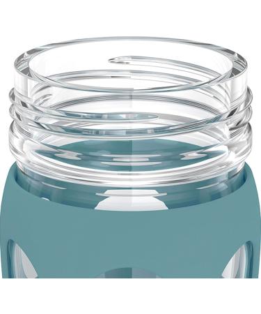 Lifefactory Aqua Teal Glass Drinking Bottle 650ml - BPA-Free Leak-Proof Dishwasher-Safe with Silicone Sleeve - Buy Online on GoSupps.com