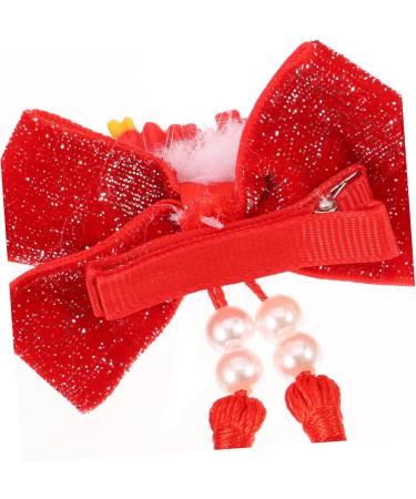FRCOLOR 1 Pair hair accessories for tassel clips for hair Christmas Hanfu Metal Japanese-style Asia small hair clips red hairpin hair Hair clips long tassels pair clip - Buy Online on GoSupps.com