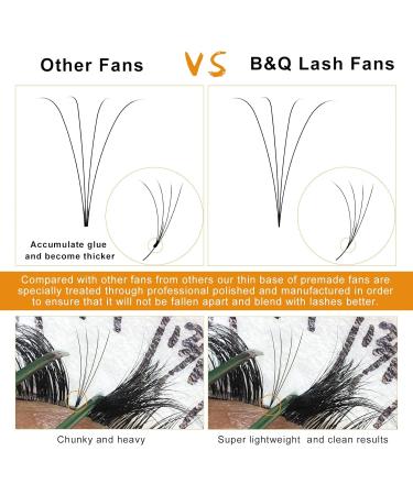 Premade Fan Eyelash Extensions 4D-0.10C 10-14 Mix | B&Q LASH Short Stem Premades - Buy Online on GoSupps.com
