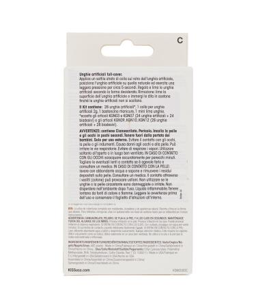 Kiss Salon Naturals Double Take Artificial Nail Set - 28 White Nails + Glue - Perfect for Effortless Nail Art - Buy Online on GoSupps.com