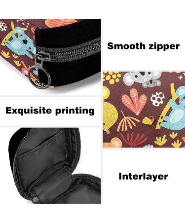 GIAPB Period Bag | Sanitary Napkin Storage Holder | Period Makeup Pouch | Cartoon Animal Flower Design | Color4575 - Buy Online on GoSupps.com