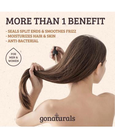 GoNaturals Cold Pressed Argan Oil - Moroccan Oil Treatment: A Conditioner for Hair Oil for Dry Damaged Hair - Pure Argan Oil for Hair & Argan Oil for Skin Care & Hair Serum (100 ml) - Buy Online on GoSupps.com