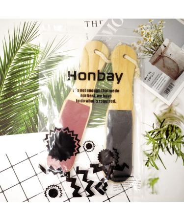 Honbay 2PCS Double Sided Wood Foot Files - Foot Scraper for Callus & Dead Skin Removal - Pedicure Scrubber Tool (10 Inch) - Buy Online on GoSupps.com