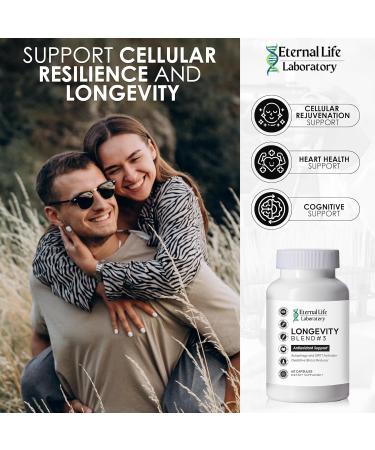 Longevity Blend #3 - Antioxidant Support Supplement with Resveratrol Fisetin & Pterostilbene | AMPK Activator & Anti-Aging Formula | 30 Capsules - Buy Online on GoSupps.com
