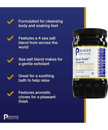 Premier Research Labs Medi-Soak - Plant-Based Ocean-Rich Bath Salts for Foot and Body Cleansing - 2 lbs - Buy Online on GoSupps.com
