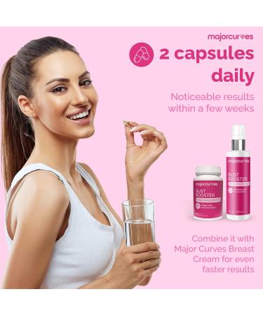 Major Curves Bust Booster Breast Enhancement Pills Natural Supplement for Breast Growth Firmness Fuller Shape Curvier Bust Rounder Cleavage Volume Boost Made in USA - Buy Online on GoSupps.com
