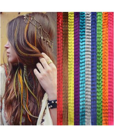 Feather Hair Extension Kit Synthetic Colored Strands For Hair Feather Extension 20 Pieces Hairpiece Hair Feather Hair Extensions (Color : 13 Size : 16inches) 16inches 13 - Buy Online on GoSupps.com