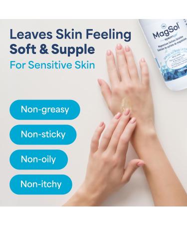 Magsol Magnesium Lotion for Sleep & Muscle Relaxation | Topical Magnesium Sulfate Solution by epsomgel (240 ml) | Hydrating Skin Gel | Natural Epsom Salt with Borage Oil - Buy Online on GoSupps.com