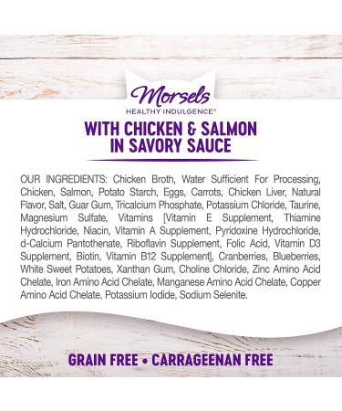 Wellness Grain-Free Wet Cat Food - Chicken & Salmon Pouch, 3oz (24 Pack) - Healthy Indulgence - Buy Online on GoSupps.com
