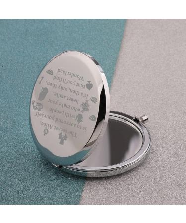 KUIYAI Wonderland Compact Mirror Wonderland Gift Cartoon Lover Gift Makeup Mirror For Friends Purse Mirror (to surround yourselfUK) - Buy Online on GoSupps.com