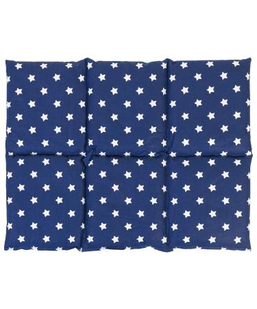 Giraffenland large grape seed pillow 40x30cm 6-chamber stars-blue - heat and cold - pillow 30x40 grape seeds stars-blue