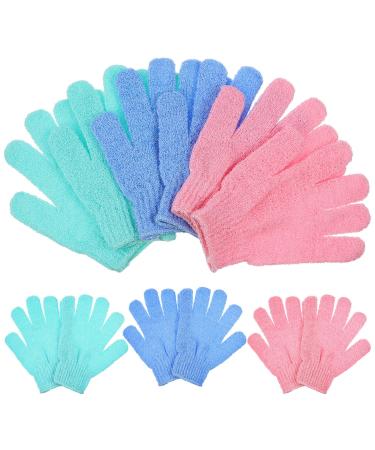 Healifty 6 Pairs Exfoliating Gloves for Body Shower Exfoliating Body Scrubber Shower Gloves Bath Gloves Exfoliating Glove for Women