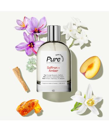 Valentines Pure Saffron Amber Perfume for Women Inspired by B.accarat Ro.uge 540 Long Lasting Perfumes for Women & Men Clean Fragrance EDP Spray 100ml Perfumes for Women Mom Birthday Gifts France