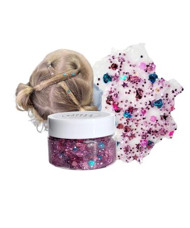 Goldies Glitter Hair Gel: Sparkling Long-Lasting Styling for All Hair Types - Shimmer Shine Glamour - Easy-to-Apply - Perfect for Parties & Everyday! (Cotton Candy)