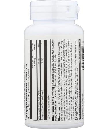 Solaray Zinc Amino Acid Chelate 50mg Vcaps - 100 Count - Buy Online on GoSupps.com