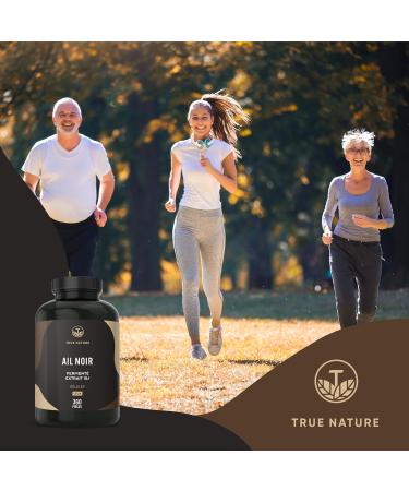 Fermented Black Garlic - 22500mg/day extra concentrated (15:1) - 360 Capsules Vegan - Immunity Heart Health & Blood Circulation - S-Allylcysteine - Without: Additives Gluten&Lactose - TRUE NATURE - Buy Online on GoSupps.com
