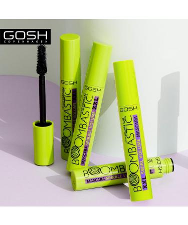 GOSH BOOMBASTIC SWIRL Mascara - Argan Oil & Bamboo Extract for XXL Volume Defined Long Lashes Lump-Free & Fragrance-Free - 001 Black - Buy Online on GoSupps.com