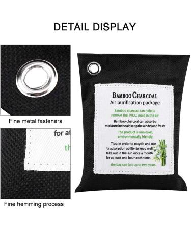 Shanrya Air Purification Bag - Non-Toxic Bamboo Carbon Deodorant Bag - Removes Formaldehyde & Odors - Safe Air Purifier (Black) - 7.2 x 5.7 Inches - Buy Online on GoSupps.com
