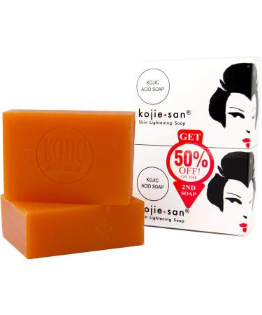  Kojie San Kojie San Kojic Acid 2-Step Skin Lightening Soap 135g Fades age spots freckles and other signs of sun damage - Buy Online on GoSupps.com