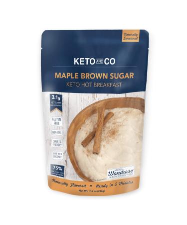 Keto Hot Breakfast by Keto and Co | Maple Brown Sugar Flavor | Just 3.1 Net Carbs Per Serving | Gluten free, Low Carb, No Added Sugar, Naturally Sweetened | (8 Servings - Maple Brown Sugar)