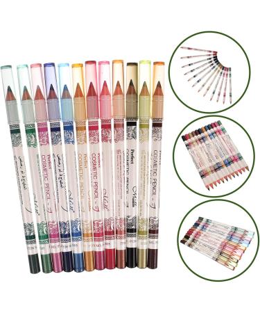 FRCOLOR Colors Eyeliner 12 Pieces Color Eyeliner Pencil Colored Pencils Colorful Colored s Makeup Lip Line Make Up Wooden Waterproof - Buy Online on GoSupps.com