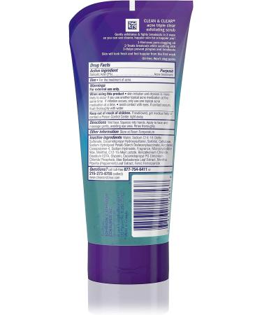 Clean & Clear Acne Triple Clear Exfoliating Facial Scrub with Salicylic Acid and Aloe 5 oz - Buy Online on GoSupps.com
