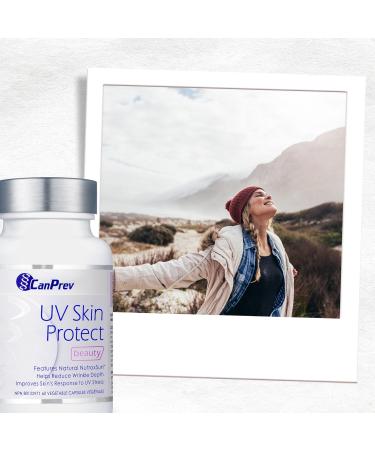 CanPrev - UV Skin Protect Beauty 60 Capsules - NutroxSun Helps Reduce Wrinkle Depth and Increase Skin Elasticity and Provides Antioxidants - Buy Online on GoSupps.com