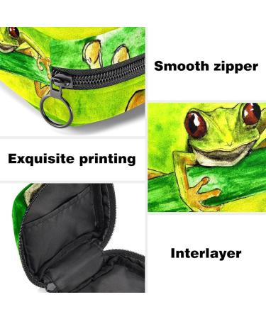 Menstruation Pad Bag with Zipper - Red Eye Tree Frog Design | Women's Napkin & Tampon Collecting Bag for Ultimate Convenience - Buy Online on GoSupps.com