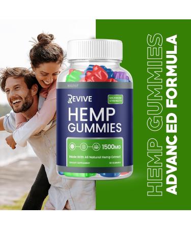 (3 Pack) Revive Gummies - Revive Hemp Gummies Premium Hemp Blend Revive Hemp Advanced Formula Hemp Extract Supplement Revive Hemp Gummy Big Size 25mg Per Gummy 1500mg Per Bottle New (180 Gummies) - Buy Online on GoSupps.com