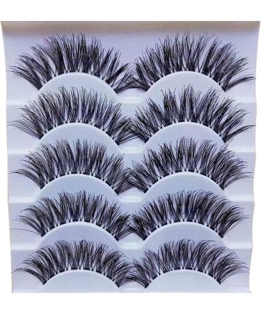 Holangela 5 Pairs of Reusable Self-Adhesive Faux Eyelashes - Natural Look Thick Fast & Black for Stunning Makeup - Buy Online on GoSupps.com