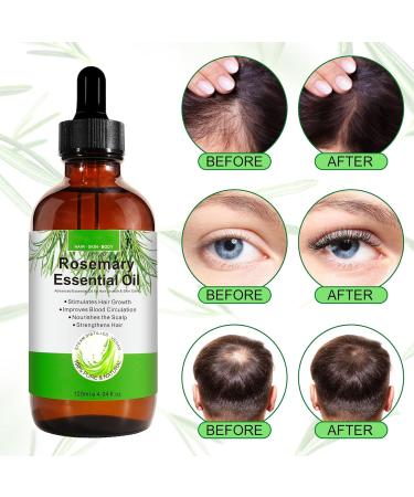 Vrtdhy Rosemary Oil l for Hair Growth & Skin Care 120ml Essential Oil for Eyebrow and Eyelash Nourishes The Scalp for Men Women 100% Pure & Natura - Buy Online on GoSupps.com