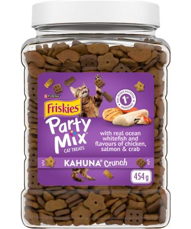 Friskies Party Mix Cat Treats Gravy-Licious Crunch Chicken and Gravy - 454 g Cannister (1 Pack) & Party Mix Cat Treats Kahuna Crunch with Real Ocean Whitefish - 454 g Cannister (1 Pack) 454 g (Pack of 1) Cat Treats+ Cat Treats Kahuna - Buy Online on GoSupps.com