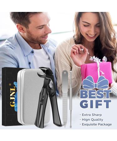 Buy Angled Head Nail Clippers - Mess Free Toenail Clippers for Seniors & Thick Nails | Sharp Blade Nail Cutter | Perfect Birthday Gifts for Men & Women - Black - Buy Online on GoSupps.com