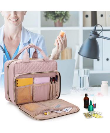 Damero Pill Bottle Organizer Bag - Travel Medicine Organizer for Vitamins & Supplements - Misty Rose - Buy Online on GoSupps.com