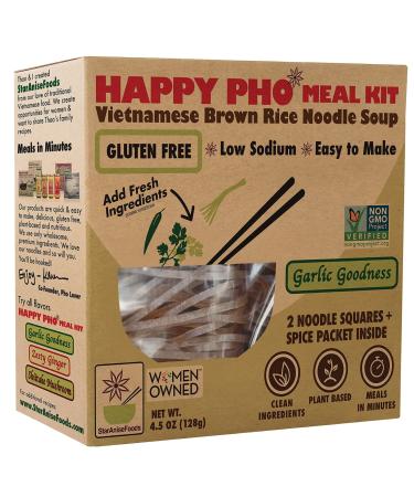 Star Anise Foods Gluten Free Asian Noodles, Brown Rice Noodle Pho Kit, Quick Meals, Pad Thai Meal Kit Alternative, Instant Meal, Perfect for Pho Soup, Stir Fry or Salads, Pack of 6 (12 servings)