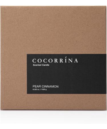 Cocorr na Pear Cinnamon Candle - Natural Soy Candle in Glass 110-Hour Burn Time 3 Wicks | Ideal Christmas Gift 1300g - Buy Online on GoSupps.com