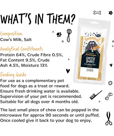 Bugalugs Himalayan Yak Chews for dogs are 100% natural dog treats & puppy treats - Dog dental sticks yak chew are a long lasting healthy dental sticks dogs for Plaque Off Tartar & Teeth (5pcs) - Buy Online on GoSupps.com