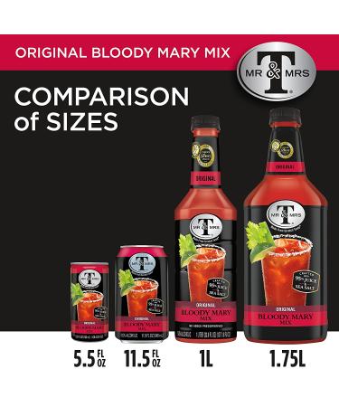 Mr & Mrs T Original Bloody Mary Mix 1.75 L Bottles - 6 Pack, 59.2 Fl Oz Each - Buy Online on GoSupps.com