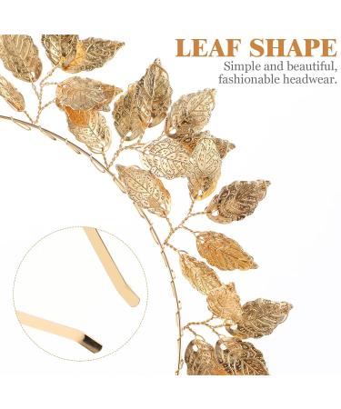 Minkissy Leaves Headband - Greek Goddess Costume Accessory for Weddings Pageants & Birthdays | Golden Luxury Hairpiece - Buy Online on GoSupps.com
