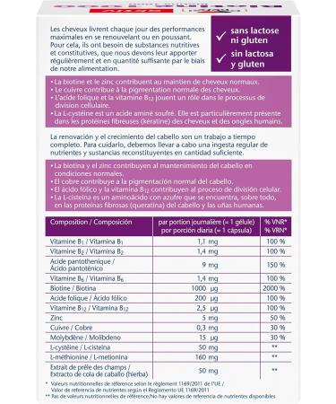 Doppelherz Biotin 1000 - biotin and zinc contribute to the maintenance of normal hair - 90 capsules - Buy Online on GoSupps.com